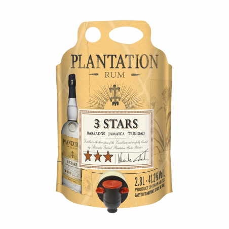 Plantation 3 stars White Rum Caraïbes eco pouch 2.8L