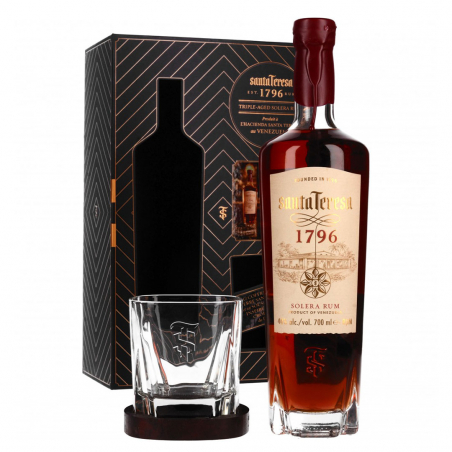 Coffret Santa Teresa 1796 avec un verre6315