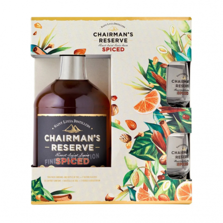 Coffret Chairman's Reserve spiced rum + 2 verres6487